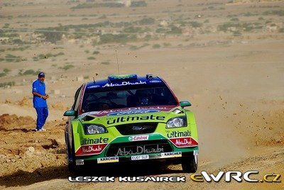 Jari-Matti Latvala - Miikka Anttila
1º Jordan Rally 2008. BP Ford Abu Dhabi WRT (EU07 SUF). Clasificado 7º.
BP Ford Abu Dhabi WRT

Del 24 al 27 de Abril.
Superficie: tierra.

El Rally constaba de 3 etapas con un total de 983.44 km de los que 359.26 km divididos en 22 tramos, eran cronometrados.

Tomaron la salida 54 equipos, finalizaron 33.

© Leszek Kusmirek
@@
Palabras clave: Ford;Focus;WRC;Jordania;2008