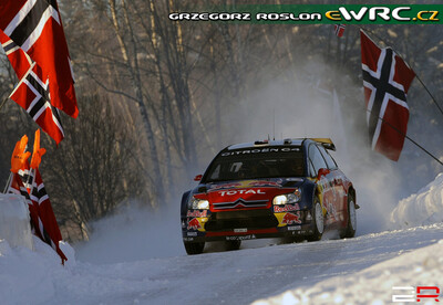 Sébastien Loeb - Daniel Elena
Rally Norway 2009. Citroën C4 WRC (459 EMX 78). Clasificado 1º.
Citroën Total WRT

Del 12 al 15 de Febrero, Hamar.
Superficie: nieve - hielo.

El Rally tenia un total de 1230.15 km de los que 360.90 km divididos en 3 etapas y 23 tramos eran cronometrados.

Tomaron la salida 42 equipos, finalizaron 34.

© Greg Roslon
@
Palabras clave: Sebastien_Loeb;Citroen;WRC;Noruega;2009