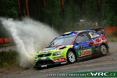 Mikko Hirvonen - Jarmo Lehtinen
59º Neste Oil Rally Finland 2009. Ford Focus RS WRC '09 (EJ-1597). Clasificado 1º.
BP Ford Abu Dhabi WRT

Del 30 de Julio al 2 de Agosto, Jyväskylä, Finlandia.
Superficie: tierra.

El Rally tenía un total de 1449.61 km de los que 345 Km divididos en 23 tramos eran especiales.

Tomaron la salida 90 equipos, finalizaron 60.

© Greg Roslon
@
Palabras clave: ;Ford;Focus;WRC;Finlandia;2009