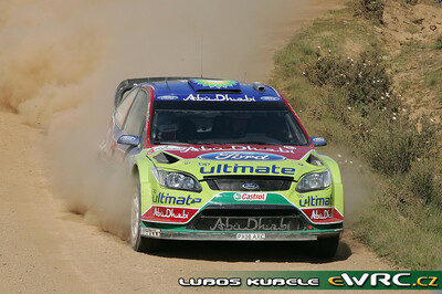 Mikko Hirvonen - Jarmo Lehtinen
43º Vodafone Rally de Portugal 2009. Ford Focus RS WRC '08 (PX08 AXC). Clasificado 2º.
BP Ford Abu Dhabi WRT

Del 2 al 5 de Abril, Faro.
Superficie: tierra.

El Rally tenia un total de 1164.99 km de los que 361.36 km divididos en 3 etapas y18 tramos eran cronometrados.

Tomaron la salida 70 equipos, finalizaron 41.

© Luboš Kubele
@@
Palabras clave: ;Ford;Focus;WRC;Portugal;2009