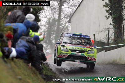 Mikko Hirvonen - Jarmo Lehtinen
4º Rally Ireland 2009. Ford Focus RS WRC '08 (PX08 AXB). Clasificado 3º.

Del 29 de Enero al 1 de Febrero, Sligo.
Superficie: asfalto.

El Rally tenia un total de 1349.42 km de los que 349.73 km divididos en 3 etapas y 19 tramos eran cronometrados (2 de ellos fueron cancelados, SS7 Murley de 24.70 km y SS8 Fardross de 14.77 km).

Tomaron la salida 36 equipos, finalizaron 28.

© Eymard Brennan
@
Palabras clave: ;Ford;Focus;WRC;Irlanda;2009