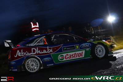 Mikko Hirvonen - Jarmo Lehtinen
4º Rally Ireland 2009. Ford Focus RS WRC '08 (PX08 AXB). Clasificado 3º.

Del 29 de Enero al 1 de Febrero, Sligo.
Superficie: asfalto.

El Rally tenia un total de 1349.42 km de los que 349.73 km divididos en 3 etapas y 19 tramos eran cronometrados (2 de ellos fueron cancelados, SS7 Murley de 24.70 km y SS8 Fardross de 14.77 km).

Tomaron la salida 36 equipos, finalizaron 28.

© Greg Roslon
@@@
Palabras clave: ;Ford;Focus;WRC;Irlanda;2009