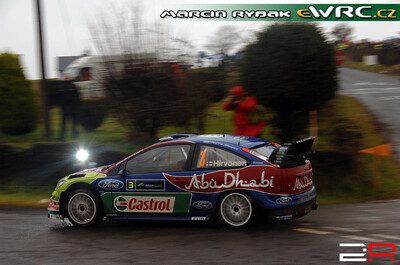 Mikko Hirvonen - Jarmo Lehtinen
4º Rally Ireland 2009. Ford Focus RS WRC '08 (PX08 AXB). Clasificado 3º.

Del 29 de Enero al 1 de Febrero, Sligo.
Superficie: asfalto.

El Rally tenia un total de 1349.42 km de los que 349.73 km divididos en 3 etapas y 19 tramos eran cronometrados (2 de ellos fueron cancelados, SS7 Murley de 24.70 km y SS8 Fardross de 14.77 km).

Tomaron la salida 36 equipos, finalizaron 28.

© Marcin Rybak
@@
Palabras clave: ;Ford;Focus;WRC;Irlanda;2009