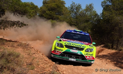Jari-Matti Latvala - Miikka Anttila
56º Acropolis Rally of Greece 2009. Ford Focus RS WRC 09 (AG57 CKA). Clasificado 3º.

Del 11 al 14 de Junio, Loutraki, Grecia.
Superficie: tierra.

El Rally tenia un total de 1178.17 Km de los que 371.02 Km divididos en 17 tramos eran especiales (2 de ellas fueron canceladas SS3 Evangelistria de 21.03 Km y SS16 Loutraki 2 de 8.98 Km).

Se inscribieron 47 equipos, tomaron la salida 45, finalizaron 33.

© Greg Roslon
@@
Palabras clave: ;Ford;Focus;WRC;Acropolis;Grecia;2009