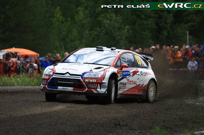 Sébastien Ogier - Julien Ingrassia
59º Neste Oil Rally Finland 2009. Citröen C4 WRC (AA-655-VF). Clasificado 6º.
Citroën Junior Team

Del 30 de Julio al 2 de Agosto, Jyväskylä, Finlandia.
Superficie: tierra.

El Rally tenía un total de 1449.61 km de los que 345 Km divididos en 23 tramos eran especiales.

Tomaron la salida 90 equipos, finalizaron 60.

© Petr Eliáš
@@
Palabras clave: Sebastien_Ogier;Citroen;WRC;Finlandia;2009