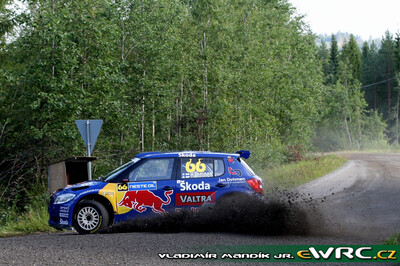 Juho Hänninen - Mikko Markkula
59º Neste Oil Rally Finland 2009. Skoda Fabia S2000 (KI-207-BZ). Clasificado 10º.

Del 30 de Julio al 2 de Agosto, Jyväskylä, Finlandia.
Superficie: tierra.

El Rally tenía un total de 1449.61 km de los que 345 Km divididos en 23 tramos eran especiales.

Tomaron la salida 90 equipos, finalizaron 60.

© Vladimír Mandík jr.
@@
Palabras clave: Skoda;Fabia;Finlandia;2009