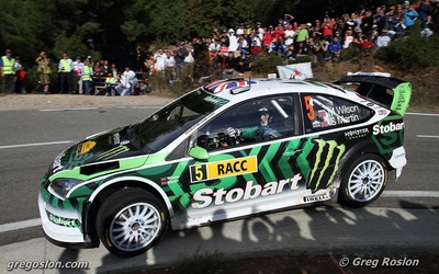 Matthew Wilson - Scott Martin
46º RallyRACC Catalunya - Costa Daurada 2010. Ford Focus RS WRC '08 (1 ES). Clasificado 6º.

Del 20 al 24 de Octubre, Salou, Tarragona, Catalunya, España.
Superficie: asfalto - tierra.

El Rally tenia un total de 1301.70 km de los que 355.30 km divididos en 3 etapas y 19 tramos eran especiales.

Tomaron la salida 48 equipos, finalizaron 36.

© Greg Roslon
@
@@
Palabras clave: Ford;Focus;WRC;Catalunya;España;Spain;2010