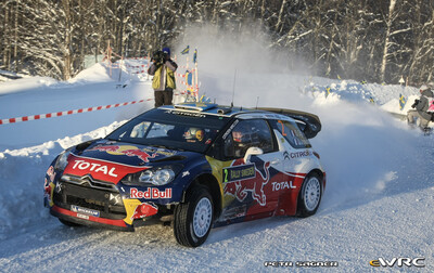 Sébastien Ogier - Julien Ingrassia
59º Rally Sweden 2011. Citroën DS3 WRC (BF-911-XB). Clasificado 4º.
Citroën Total WRT

Del 10 al 13 de Febrero, Karlstad.
Superficie: nieve - hielo.

El Rally constaba de 3 etapas con un total de 2059.89 km de los que 351.24 km divididos en 22 tramos eran cronometrados.

Tomaron la salida 45 equipos, finalizaron 34.

© Petr Sagner

Palabras clave: Citroen;WRC;Suecia;2011