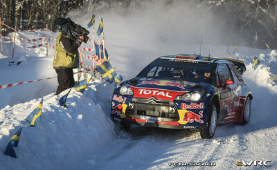 Sébastien Loeb - Daniel Elena
59º Rally Sweden 2011. Citroën DS3 WRC (BF-735-XB). Clasificado 6º.
Citroën Total WRT

Del 10 al 13 de Febrero, Karlstad.
Superficie: nieve - hielo.

El Rally constaba de 3 etapas con un total de 2059.89 km de los que 351.24 km divididos en 22 tramos eran cronometrados.

Tomaron la salida 45 equipos, finalizaron 34.

© Petr Sagner

Palabras clave: Citroen;Suecia;2011