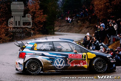 Jari-Matti Latvala - Miikka Anttila
83º Rallye Automobile Monte-Carlo 2015. Volkswagen Polo R WRC (WOB VW 525). Clasificado 2º.
Volkswagen Motorsport

Del 21 al 25 de Enero, Gap - Monaco.
Superficie: asfalto - nieve.

El Rallye constaba de 4 etapas con un total de 1383.15 km de los que 355.48 km divididos en 15 tramos eran cronometrados.

Tomaron la salida 94 equipos, finalizaron 78.

© Nacho Mateo

Palabras clave: Volkswagen;Polo;WRC;Montecarlo;2015