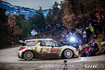 Mads Østberg - Jonas Andersson
83º Rallye Automobile Monte-Carlo 2015. Citroën DS3 WRC (CN-995-XE). Clasificado 4º.
Citroën Total Abu Dhabi WRT

Del 21 al 25 de Enero, Gap - Monaco.
Superficie: asfalto - nieve.

El Rallye constaba de 4 etapas con un total de 1383.15 km de los que 355.48 km divididos en 15 tramos eran cronometrados.

Tomaron la salida 94 equipos, finalizaron 78.

© Nacho Mateo

Palabras clave: Citroen;WRC;Montecarlo;2015