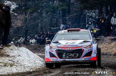 Dani Sordo - Marc Martí
83º Rallye Automobile Monte-Carlo 2015. Hyundai i20 WRC (ALZ WR 47). Clasificado 6º.
Hyundai Motorsport

Del 21 al 25 de Enero, Gap - Monaco.
Superficie: asfalto - nieve.

El Rallye constaba de 4 etapas con un total de 1383.15 km de los que 355.48 km divididos en 15 tramos eran cronometrados.

Tomaron la salida 94 equipos, finalizaron 78.

© José Pombo

Palabras clave: Hyundai;Montecarlo;2015