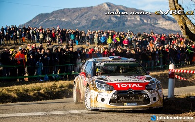 Sébastien Loeb - Daniel Elena
83º Rallye Automobile Monte-Carlo 2015. Citroën DS3 WRC (BK-317-DW). Clasificado 8º.
Citroën Total Abu Dhabi WRT

Del 21 al 25 de Enero, Gap - Monaco.
Superficie: asfalto - nieve.

El Rallye constaba de 4 etapas con un total de 1383.15 km de los que 355.48 km divididos en 15 tramos eran cronometrados.

Tomaron la salida 94 equipos, finalizaron 78.

© Jakub Pojmicz

Palabras clave: Citroen;DS3;WRC;Montecarlo;2015