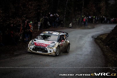 Sébastien Loeb - Daniel Elena
83º Rallye Automobile Monte-Carlo 2015. Citroën DS3 WRC (BK-317-DW). Clasificado 8º.
Citroën Total Abu Dhabi WRT

Del 21 al 25 de Enero, Gap - Monaco.
Superficie: asfalto - nieve.

El Rallye constaba de 4 etapas con un total de 1383.15 km de los que 355.48 km divididos en 15 tramos eran cronometrados.

Tomaron la salida 94 equipos, finalizaron 78.

© Nacho Mateo

Palabras clave: Citroen;DS3;WRC;Montecarlo;2015