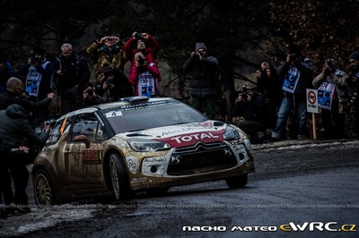 Sébastien Loeb - Daniel Elena
83º Rallye Automobile Monte-Carlo 2015. Citroën DS3 WRC (BK-317-DW). Clasificado 8º.
Citroën Total Abu Dhabi WRT

Del 21 al 25 de Enero, Gap - Monaco.
Superficie: asfalto - nieve.

El Rallye constaba de 4 etapas con un total de 1383.15 km de los que 355.48 km divididos en 15 tramos eran cronometrados.

Tomaron la salida 94 equipos, finalizaron 78.

© Nacho Mateo

Palabras clave: Citroen;DS3;WRC;Montecarlo;2015