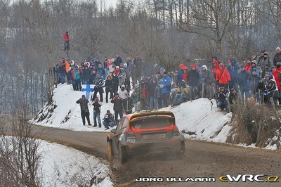 Martin Prokop - Jan Tománek
83º Rallye Automobile Monte-Carlo 2015. Ford Fiesta RS WRC (06R 0035). Clasificado 9º.
Jipocar Czech National Team

Del 21 al 25 de Enero, Gap - Monaco.
Superficie: asfalto - nieve.

El Rallye constaba de 4 etapas con un total de 1383.15 km de los que 355.48 km divididos en 15 tramos eran cronometrados.

Tomaron la salida 94 equipos, finalizaron 78.

© Jörg Ullmann

Palabras clave: Ford;Fiesta;WRC;Montecarlo;2015