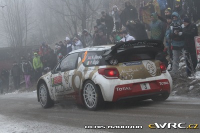 Kris Meeke - Paul Nagle
83º Rallye Automobile Monte-Carlo 2015. Citroën DS3 WRC (CA-975-ZW). Clasificado 10º.
Citroën Total Abu Dhabi WRT

Del 21 al 25 de Enero, Gap - Monaco.
Superficie: asfalto - nieve.

El Rallye constaba de 4 etapas con un total de 1383.15 km de los que 355.48 km divididos en 15 tramos eran cronometrados.

Tomaron la salida 94 equipos, finalizaron 78.

© Denis Baudron

Palabras clave: Citroen;WRC;Montecarlo;2015