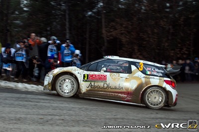 Kris Meeke - Paul Nagle
83º Rallye Automobile Monte-Carlo 2015. Citroën DS3 WRC (CA-975-ZW). Clasificado 10º.
Citroën Total Abu Dhabi WRT

Del 21 al 25 de Enero, Gap - Monaco.
Superficie: asfalto - nieve.

El Rallye constaba de 4 etapas con un total de 1383.15 km de los que 355.48 km divididos en 15 tramos eran cronometrados.

Tomaron la salida 94 equipos, finalizaron 78.

© Jakub Pojmicz

Palabras clave: Citroen;WRC;Montecarlo;2015