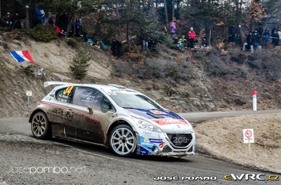 Craig Breen - Scott Martin
83º Rallye Automobile Monte-Carlo 2015. Peugeot 208 T16 (DC-140-WT). Clasificado 13º.
Saintéloc Junior Team

Del 21 al 25 de Enero, Gap - Monaco.
Superficie: asfalto - nieve.

El Rallye constaba de 4 etapas con un total de 1383.15 km de los que 355.48 km divididos en 15 tramos eran cronometrados.

Tomaron la salida 94 equipos, finalizaron 78.

© José Pombo

Palabras clave: Peugeot;Montecarlo;2015