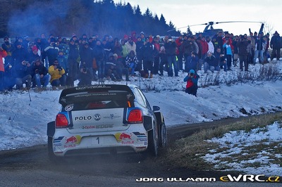 Sébastien Ogier - Julien Ingrassia
84º Rallye Automobile de Montecarlo 2016. Volkswagen Polo R WRC (WOB VW 528). Clasificado 1º.
Volkswagen Motorsport

Del 18 al 21 de Enero, Gap - Monaco.
Superficie: asfalto - nieve.

El Rallye constaba de 4 etapas con un total de 11411.85 km de los que 382.65 km divididos en 15 tramos eran cronometrados, (2 de ellos fueron cancelados SS1 Entrevaux - Val-de-Chalvagne - Ubraye de 21,25 km y SS16 Lucéram - Col St-Roch 2 de 5,5 km).

Tomaron la salida 73 equipos, finalizaron 54.

© Jörg Ullmann

Palabras clave: Volkswagen;Polo;WRC;Montecarlo;2016
