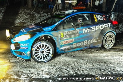 Mads Østberg - Ola Fløene
84º Rallye Automobile de Montecarlo 2016. Ford Fiesta RS WRC (OO05 OTH). Clasificado 4º.
M-Sport World Rally Team

Del 18 al 21 de Enero, Gap - Monaco.
Superficie: asfalto - nieve.

El Rallye constaba de 4 etapas con un total de 11411.85 km de los que 382.65 km divididos en 15 tramos eran cronometrados (2 de ellos fueron cancelados SS1 Entrevaux - Val-de-Chalvagne - Ubraye de 21.25 km y SS16 Lucéram - Col St-Roch 2 de 5,5 km).

Tomaron la salida 73 equipos, finalizaron 54.

© Attila Szabo

Palabras clave: Ford;Fiesta;WRC;Montecarlo;2016