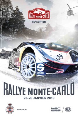 86º Rallye Automobile Monte-Carlo 2018
Del 24 al 28 de Enero, Gap - Monaco.
Superficie: asfalto - nieve.

El Rallye constaba de 4 etapas con un total de 1642.4 km de los que 388.59 km divididos en 15 tramos eran cronometrados.

Tomaron la salida 67 equipos, finalizaron 47.
Palabras clave: Poster;Montecarlo;2018