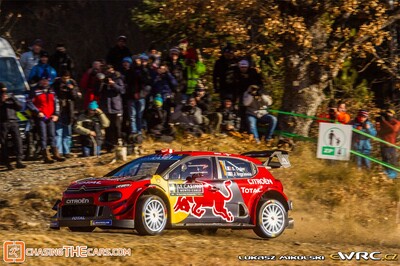 Sébastien Ogier - Julien Ingrassia
87º Rallye Automobile de Monte-Carlo 2019. Citroën C3 WRC (EG-177-ZW). Clasificado 1º.
Citroën Total WRT

Del 24 al 27 de Enero, Gap - Monaco.
Superficie: asfalto - nieve.

El Rallye constaba de 4 etapas con un total de 1366.43 km de los que 323.83 km divididos en 15 tramos eran cronometrados, (uno de ellos fue cancelado, SS3 Valdrôme - Sigottier 1 de 20,04 km).

Tomaron la salida 88 equipos, finalizaron 73.

© Lukasz Mikulski

Palabras clave: Citroen;WRC;Montecarlo;2019