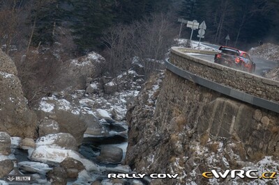 Thierry Neuville - Nicolas Gilsoul
87º Rallye Automobile de Monte-Carlo 2019. Hyundai i20 Coupe WRC (ALZ WR 36). Clasificado 2º.
Hyundai Shell Mobis WRT

Del 24 al 27 de Enero, Gap - Monaco.
Superficie: asfalto - nieve.

El Rallye constaba de 4 etapas con un total de 1366.43 km de los que 323.83 km divididos en 15 tramos eran cronometrados, (uno de ellos fue cancelado, SS3 Valdrôme - Sigottier 1 de 20,04 km).

Tomaron la salida 88 equipos, finalizaron 73.

© Rally Cow

Palabras clave: Hyundai;Montecarlo;2023