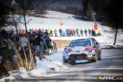Ott Tänak - Martin Järveoja
87º Rallye Automobile de Monte-Carlo 2019. Toyota Yaris WRC (SP 1010). Clasificado 3º.
Toyota Gazoo Racing WRT

Del 24 al 27 de Enero, Gap - Monaco.
Superficie: asfalto - nieve.

El Rallye constaba de 4 etapas con un total de 1366.43 km de los que 323.83 km divididos en 15 tramos eran cronometrados, (uno de ellos fue cancelado, SS3 Valdrôme - Sigottier 1 de 20,04 km).

Tomaron la salida 88 equipos, finalizaron 73.

© Bastien Roux

Palabras clave: Toyota;Yaris;WRC;Montecarlo;2019