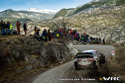 Sébastien Ogier - Julien Ingrassia
88º Rallye Automobile Monte-Carlo 2020. Toyota Yaris WRC (SP 1015). Clasificado 2º.
Toyota Gazoo Racing WRT

Del 22 al 26 de Enero, Gap - Monaco.
Superficie: asfalto - nieve.

El Rallye constaba de 4 etapas con un total de 1505.64 km de los que 304.28 km divididos en 15 tramos eran cronometrados.

Tomaron la salida 88 equipos, finalizaron 73.

© Miroslav Stokr

Palabras clave: Toyota;Yaris;WRC;Montecarlo;2020