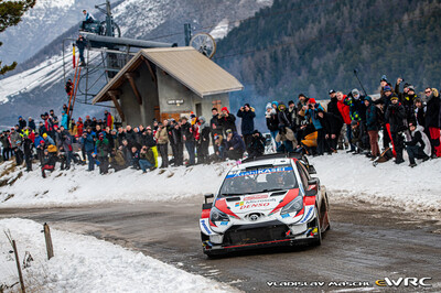 Sébastien Ogier - Julien Ingrassia
88º Rallye Automobile Monte-Carlo 2020. Toyota Yaris WRC (SP 1015). Clasificado 2º.
Toyota Gazoo Racing WRT

Del 22 al 26 de Enero, Gap - Monaco.
Superficie: asfalto - nieve.

El Rallye constaba de 4 etapas con un total de 1505.64 km de los que 304.28 km divididos en 15 tramos eran cronometrados.

Tomaron la salida 88 equipos, finalizaron 73.

© Vladislav Maschl

Palabras clave: Toyota;Yaris;WRC;Montecarlo;2020