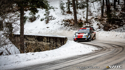 Sébastien Ogier - Julien Ingrassia
89º Rallye Automobile de Monte-Carlo 2021. Toyota Yaris WRC (SP 1015). Clasificado 1º.

Del 21 al 24 de Enero, Gap - Monaco.
Superficie: asfalto - nieve.

El Rallye constaba de 4 etapas con un total de 1392.88 km de los que 279.88 km divididos en 15 tramos eran cronometrados (uno de ellos fue cancelado, SS8 Montauban-sur-l'Ouvèze - Villebois-les-Pins 2 de 22.24 km).

Tomaron la salida 79 equipos, finalizaron 62.

© Honza Fronek

Palabras clave: Toyota;Yaris;WRC;Montecarlo;2021