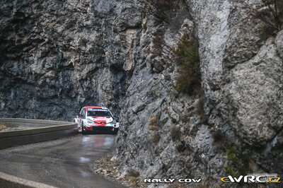 Sébastien Ogier - Julien Ingrassia
89º Rallye Automobile de Monte-Carlo 2021. Toyota Yaris WRC (SP 1015). Clasificado 1º.

Del 21 al 24 de Enero, Gap - Monaco.
Superficie: asfalto - nieve.

El Rallye constaba de 4 etapas con un total de 1392.88 km de los que 279.88 km divididos en 15 tramos eran cronometrados (uno de ellos fue cancelado, SS8 Montauban-sur-l'Ouvèze - Villebois-les-Pins 2 de 22.24 km).

Tomaron la salida 79 equipos, finalizaron 62.

© Rally Cow

Palabras clave: Toyota;Yaris;WRC;Montecarlo;2021