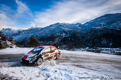 Kalle Rovanperä - Jonne Halttunen
89º Rallye Automobile de Monte-Carlo 2021. Toyota Yaris WRC (SP 1014). Clasificado 4º.
Toyota Gazoo Racing WRT

Del 21 al 24 de Enero, Gap - Monaco.
Superficie: asfalto - nieve.

El Rallye constaba de 4 etapas con un total de 1392.88 km de los que 279.88 km divididos en 15 tramos eran cronometrados (uno de ellos fue cancelado, SS8 Montauban-sur-l'Ouvèze - Villebois-les-Pins 2 de 22.24 km).

Tomaron la salida 79 equipos, finalizaron 62.

© Bastien Roux
Palabras clave: Toyota;Yaris;WRC;Montecarlo;2021