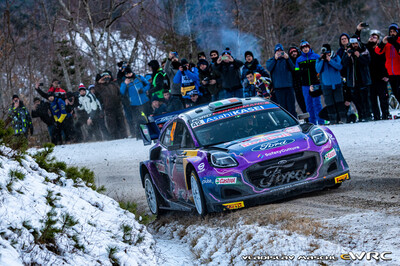Craig Breen - Paul Nagle
90º Rallye Automobile de Monte-Carlo 2022. Ford Puma Rally1 Hybrid (1 WRT). Clasificado 3º.
M-Sport Ford WRT

Del 20 al 23 de Enero, Monaco.
Superficie: asfalto - nieve.

El Rallye constaba de 4 etapas con un total de 1511.47 km de los que 296.03 km divididos en 17 tramos eran cronometrados.

Tomaron la salida 74 equipos, finalizaron 62.

© Vladislav Maschl

Palabras clave: Ford;Puma;Montecarlo;2022