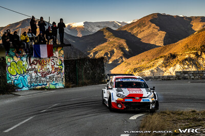 Sébastien Ogier - Vincent Landais
91º Rallye Automobile de Monte-Carlo 2023. Toyota GR Yaris Rally1 Hybrid (A-6765). Clasificado 1º.
Toyota Gazoo Racing WRT

Del 19 al 22 de Enero, Monaco.
Superficie: asfalto - nieve.

El Rallye constaba de 4 etapas con un total de 1534.79 km de los que 325.02 km divididos en 18 tramos eran cronometrados.

Tomaron la salida 75 equipos, finalizaron 67.

© Vladislav Maschl

Palabras clave: Toyota;Yaris;Montecarlo;2023
