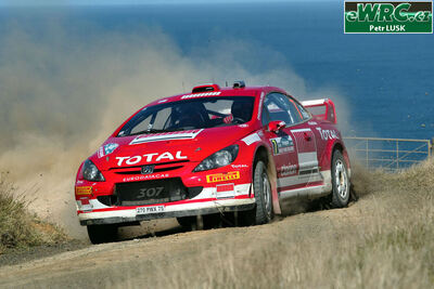 Marcus Grönholm - Timo Rautiainen
36º Propecia Rally New Zealand 2005. Peugeot 307 WRC (270 PWX 75). Clasificado 2º.
Marlboro Peugeot Total

Del 7 al 10 de Abril, Auckland.
Superficie: tierra.

El Rally constaba de 3 etapas con un total de 1128.48 km de los que 356.00 km divididos en 20 tramos eran cronometrados.

Tomaron la salida 69 equipos, finalizaron 42.

© Petr Lusk
@
Palabras clave: Peugeot;WRC;Nueva_Zelanda;2005