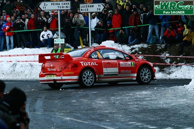 Markko Märtin - Michael Park
73º Rallye Automobile de Monte-Carlo 2005. Peugeot 307 WRC (66 PYK 75). Clasificado 4º.
Marlboro Peugeot Total

Del 21 al 23 de Enero, Mónaco
Superficie: asfalto - nieve.

El Rally tenis un total de 1360.13 km de los que 353.07 km divididos en 15 tramos eran especiales.

Tomaron la salida 34 equipos, finalizaron 24.

© Petr Sagner

Palabras clave: Peugeot;WRC;Montecarlo;2005