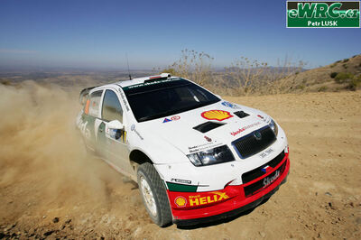 Armin Schwarz - Klaus Wicha
2º Corona Rally Mexico 2005. Skoda Fabia WRC (3S3 1946). Clasificado 9º.
Skoda Motorsport

Del 11 al 13 de Marzo, León.
Superficie: tierra.

El Rallye constaba de 3 etapas con un total de 928.74 km de los que 355.97 km divididos en 14 tramos eran cronometrados.

Tomaron la salida 38 equipos, finalizaron 28.

© Petr Lusk

Palabras clave: Skoda;Fabia;WRC;Mexico;2005