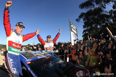 Mikko Hirvonen - Jarmo Lehtinen
21º Repco Rally Australia 2011. Ford Fiesta RS WRC (PX60 AVL). Clasificado 1º.
Ford Abu Dhabi WRT

Del 8 al 11 de Setiembre, Coffs Harbour.
Superficie: tierra.

El Rallye constaba de 3 etapas con un total de 1246.78 km de los que 368.96 km divididos en 26 tramos eran cronometrados.

Tomaron la salida 29 equipos, finalizaron 24.

© Greg Roslon

Palabras clave: Ford;Fiesta;WRC;Australia;2011