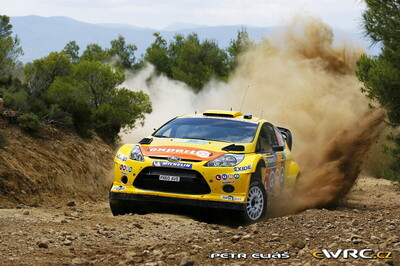 Henning Solberg - Ilka Minor
57º Acropolis Rally 2011. Ford Fiesta RS WRC (PX60 AVE). Clasificado 3º.
Stobart M-Sport Ford RT

Del 16 al 19 de Junio, Loutraki.
Superficie: tierra.

El Rallye constaba de 3 etapas con un total de 1217.82 km de los que 348.80 km divididos en 18 tramos eran cronometrados.

Tomaron la salida 42 equipos, finalizaron 35.

© Petr Eliáš

Palabras clave: Ford;Fiesta;WRC;Acropolis;2011