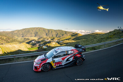 Sébastien Ogier - Vincent Landais
50º Rally Islas Canarias - Rally of Spain 2026. Toyota GR Yaris Rally1 (A-7651). Clasificado 1º.
Toyota Gazoo Racing WRT 

Del 23 al 26 de Abril, Cavle
Superficie: asfalto

El Rallye constaba de 3 etapas con un total de 1309.16 km de los que 301.30 km divididos en 18 tramos eran cronometrados (uno de ellos fue cancelado SS3 Tejeda - San Mateo 1 de 18,62 km.
La cancelación se debió a que vehículos de espectadores estaban estacionados ilegalmente dentro de un área protegida cerca del escenario).
Se encontraron más de 100 vehículos en la zona.

Tomaron la salida 58 equipos, finalizaron 51.

© Ladislav Holecek

Palabras clave: Toyota;Yaris;Rally1;Canarias;España;Spain;2026