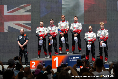 50º Rally Islas Canarias - Rally of Spain 2026
PODIUM
1º
1# Sébastien Ogier - Vincent Landais, Toyota GR Yaris Rally1 (A-7651).
Toyota Gazoo Racing WRT

2º
33# Elfyn Evans - Scott Martin, Toyota GR Yaris Rally1 (A-7646).
Toyota Gazoo Racing WRT

3º
5# Sami Pajari - Marko Salminen, Toyota GR Yaris Rally1 (A-7647).
Toyota Gazoo Racing WRT

Del 23 al 26 de Abril, Cavle
Superficie: asfalto

El Rallye constaba de 3 etapas con un total de 1309.16 km de los que 301.30 km divididos en 18 tramos eran cronometrados (uno de ellos fue cancelado SS3 Tejeda - San Mateo 1 de 18,62 km.
La cancelación se debió a que vehículos de espectadores estaban estacionados ilegalmente dentro de un área protegida cerca del escenario).
Se encontraron más de 100 vehículos en la zona.

Tomaron la salida 58 equipos, finalizaron 51.

© Vladislav Maschl

Palabras clave: Toyota;Yaris;Rally1;Canarias;España;Spain;2026;Podium