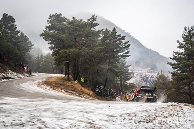Sébastien Ogier - Vincent Landais
94º Rallye Automobile de Monte-Carlo 2026. Toyota GR Yaris Rally1 (A-7553). Clasificado 3º.
Toyota Gazoo Racing WRT

Del 22 al 25 de Enero, Gap - Monaco.
Superficie: asfalto - nieve.

El Rally constaba de 4 etapas con un total de 1553.22 km de los que 339.15 km divididos en 17 tramos eran cronometrados.

Tomaron la salida 65 equipos, finaluizaron 48.

© Honza Fronek

Palabras clave: Toyota;Yaris;Rally1;Montecarlo;2026