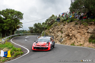 Sami Pajari - Marko Salminen
50º Rally Islas Canarias - Rally of Spain 2026. Toyota GR Yaris Rally1 (A-7647). Clasificado 3º.
Toyota Gazoo Racing WRT

Del 23 al 26 de Abril, Cavle
Superficie: asfalto

El Rallye constaba de 3 etapas con un total de 1309.16 km de los que 301.30 km divididos en 18 tramos eran cronometrados (uno de ellos fue cancelado SS3 Tejeda - San Mateo 1 de 18,62 km.
La cancelación se debió a que vehículos de espectadores estaban estacionados ilegalmente dentro de un área protegida cerca del escenario).
Se encontraron más de 100 vehículos en la zona.

Tomaron la salida 58 equipos, finalizaron 51.

© Vladislav Maschl

Palabras clave: Toyota;Yaris;Rally1;Canarias;España;Spain;2026