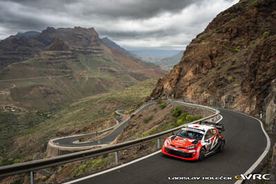 Takamoto Katsuta - Aaron Johnston
50º Rally Islas Canarias - Rally of Spain 2026. Toyota GR Yaris Rally1 (A-7644). Clasificado 4º.
Toyota Gazoo Racing WRT

Del 23 al 26 de Abril, Cavle
Superficie: asfalto

El Rallye constaba de 3 etapas con un total de 1309.16 km de los que 301.30 km divididos en 18 tramos eran cronometrados (uno de ellos fue cancelado SS3 Tejeda - San Mateo 1 de 18,62 km.
La cancelación se debió a que vehículos de espectadores estaban estacionados ilegalmente dentro de un área protegida cerca del escenario).
Se encontraron más de 100 vehículos en la zona.

Tomaron la salida 58 equipos, finalizaron 51.

© Ladislav Holecek

Palabras clave: Toyota;Yaris;Rally1;Canarias;España;Spain;2026