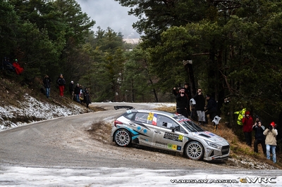 Arthur Pelamourgues - Bastien Pouget
94º Rallye Automobile de Monte-Carlo 2026. Hyundai i20 N Rally2 (2-GTW-223). Clasificado 9º.

Del 22 al 25 de Enero, Gap - Monaco.
Superficie: asfalto - nieve.

El Rally constaba de 4 etapas con un total de 1553.22 km de los que 339.15 km divididos en 17 tramos eran cronometrados.

Tomaron la salida 65 equipos, finaluizaron 48.

© Vladislav Maschl

Palabras clave: Hyundai;Rally2;Montecarlo;2026