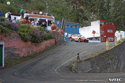 Alejandro Cachón - Borja Rozada
50º Rally Islas Canarias - Rally of Spain 2026. Toyota GR Yaris Rally2 (2086 NKH). Clasificado 10º y 2º en WRC2.
Toyota España

Del 23 al 26 de Abril, Cavle
Superficie: asfalto

El Rallye constaba de 3 etapas con un total de 1309.16 km de los que 301.30 km divididos en 18 tramos eran cronometrados (uno de ellos fue cancelado SS3 Tejeda - San Mateo 1 de 18,62 km.
La cancelación se debió a que vehículos de espectadores estaban estacionados ilegalmente dentro de un área protegida cerca del escenario).
Se encontraron más de 100 vehículos en la zona.

Tomaron la salida 58 equipos, finalizaron 51.

© Martín Graña

Palabras clave: Toyota;Yaris;Rally2;Canarias;España;Spain;2026