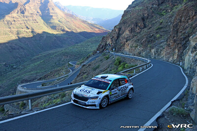 Jan Solans - Rodrigo Sanjuan
50º Rally Islas Canarias - Rally of Spain 2026. Skoda Fabia RS Rally2 (S 4874 BCM). Clasificado 16º.
PH.Ph

Del 23 al 26 de Abril, Cavle
Superficie: asfalto

El Rallye constaba de 3 etapas con un total de 1309.16 km de los que 301.30 km divididos en 18 tramos eran cronometrados (uno de ellos fue cancelado SS3 Tejeda - San Mateo 1 de 18,62 km.
La cancelación se debió a que vehículos de espectadores estaban estacionados ilegalmente dentro de un área protegida cerca del escenario).
Se encontraron más de 100 vehículos en la zona.

Tomaron la salida 58 equipos, finalizaron 51.

© Martín Graña

Palabras clave: Skoda;Fabia;Rally2;Canarias;España;Spain;2026