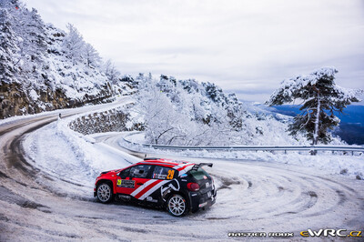 Pablo Sarrazin - Yannick Roche
94º Rallye Automobile de Monte-Carlo 2026. Citroën C3 Rally2 HB-664-KC). Abandonó por accidente en SS16 Col de Braus / La Cabanette 2 de 12,5 km.

Del 22 al 25 de Enero, Gap - Monaco.
Superficie: asfalto - nieve.

El Rally constaba de 4 etapas con un total de 1553.22 km de los que 339.15 km divididos en 17 tramos eran cronometrados.

Tomaron la salida 65 equipos, finaluizaron 48.

© Bastien Roux

Palabras clave: Citroen;Rally2;Montecarlo;2026